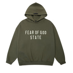 FOG double line heavyweight high street trendy brand hooded sweatshirt with plush loose sweatshirt jacket suitable for men and women, youthful and popular style (34)