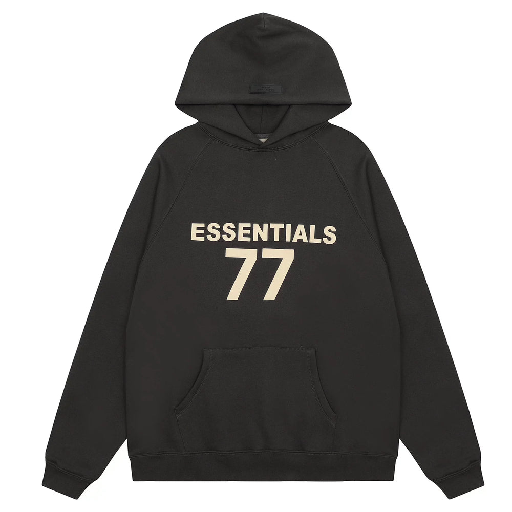 FOG double line heavyweight high street trendy brand hooded sweatshirt with plush loose sweatshirt jacket suitable for men and women, youthful and popular style (28)