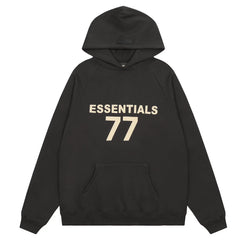 FOG double line heavyweight high street trendy brand hooded sweatshirt with plush loose sweatshirt jacket suitable for men and women, youthful and popular style (28)