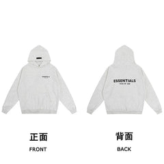 Fog autumn/winter hoodie, sweatpants, long pants with fleece hoodie, versatile letter essentials, loose and trendy ins top (38)