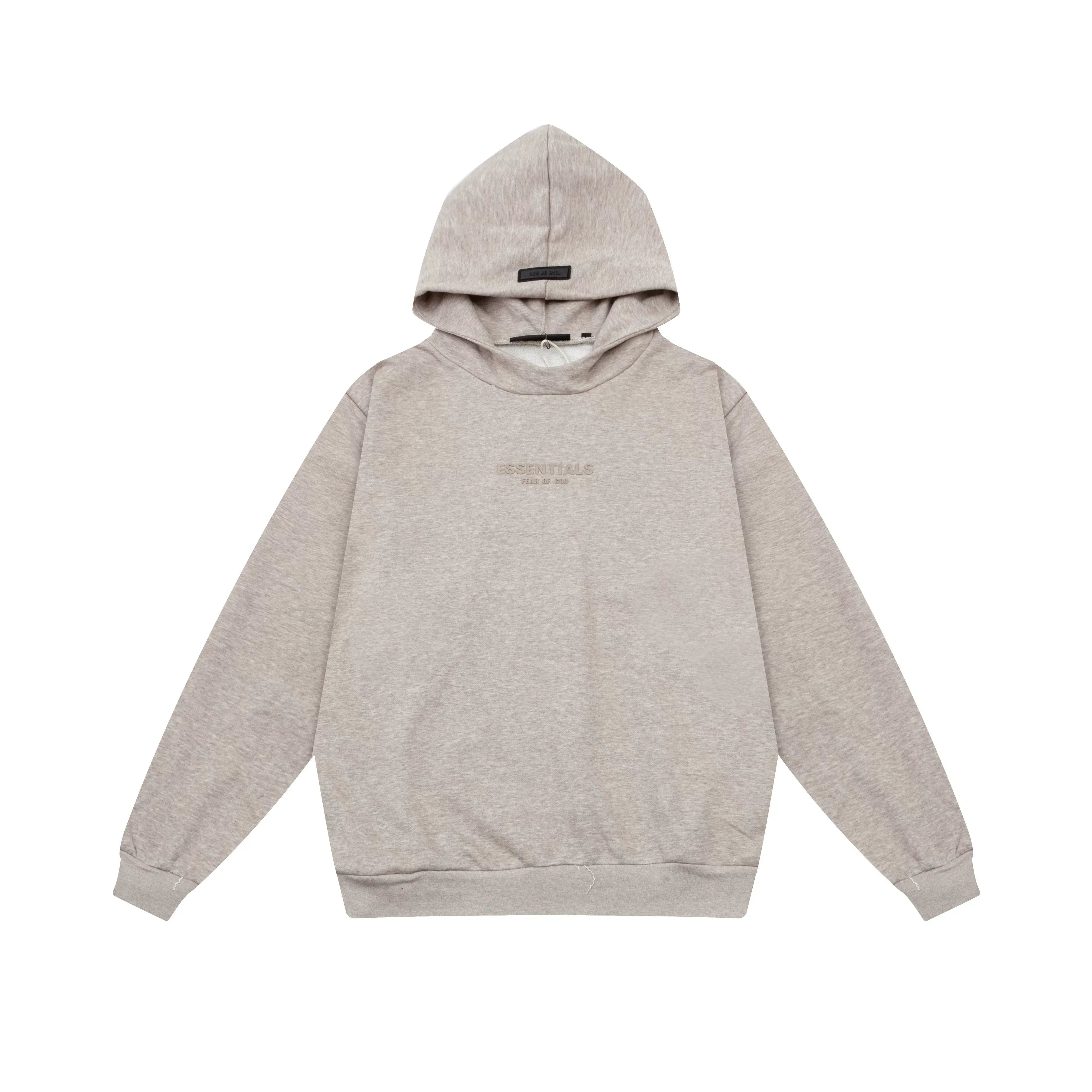 Fog autumn/winter hoodie, sweatpants, long pants with fleece hoodie, versatile letter essentials, loose and trendy ins top (52)